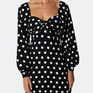 NWT Isobel Mini Dress Emelda Dot Print, Faithfull the Brand